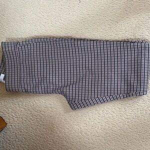 LOFT Black and Pink Houndstooth Pants